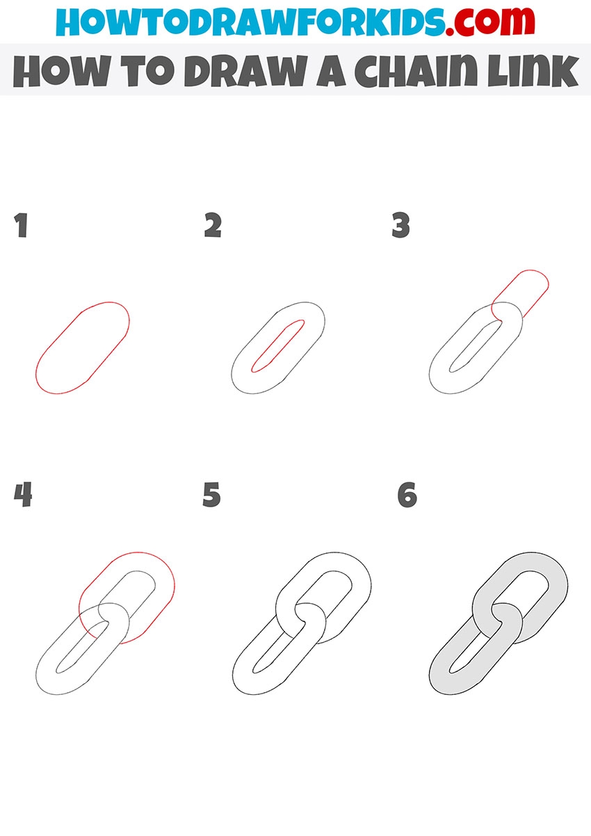 How To Draw A Chain Link Easy Drawing Tutorial For Kids