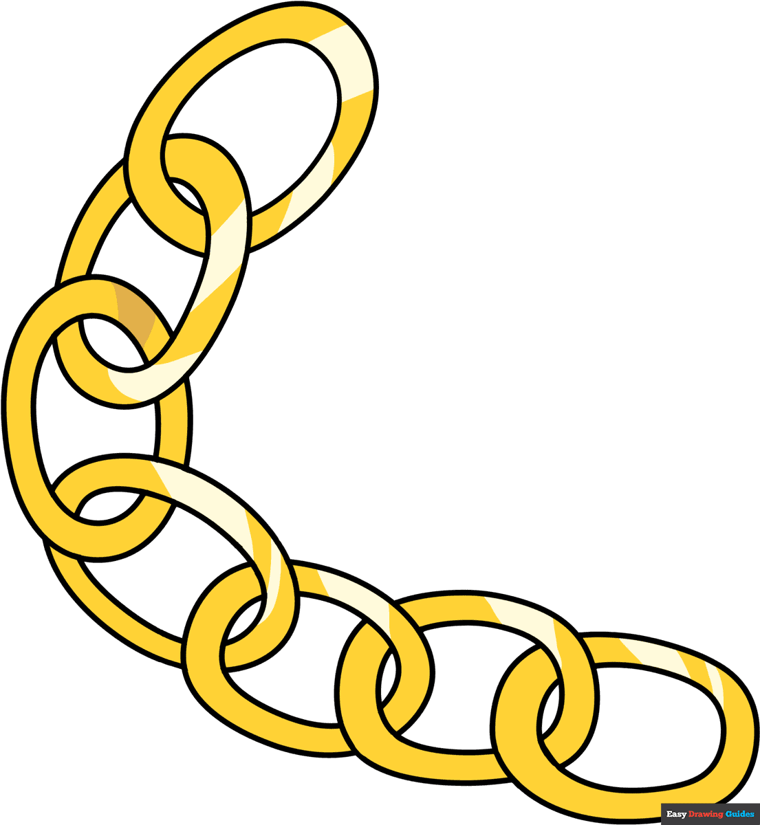 How To Draw A Chain Really Easy Drawing Tutorial