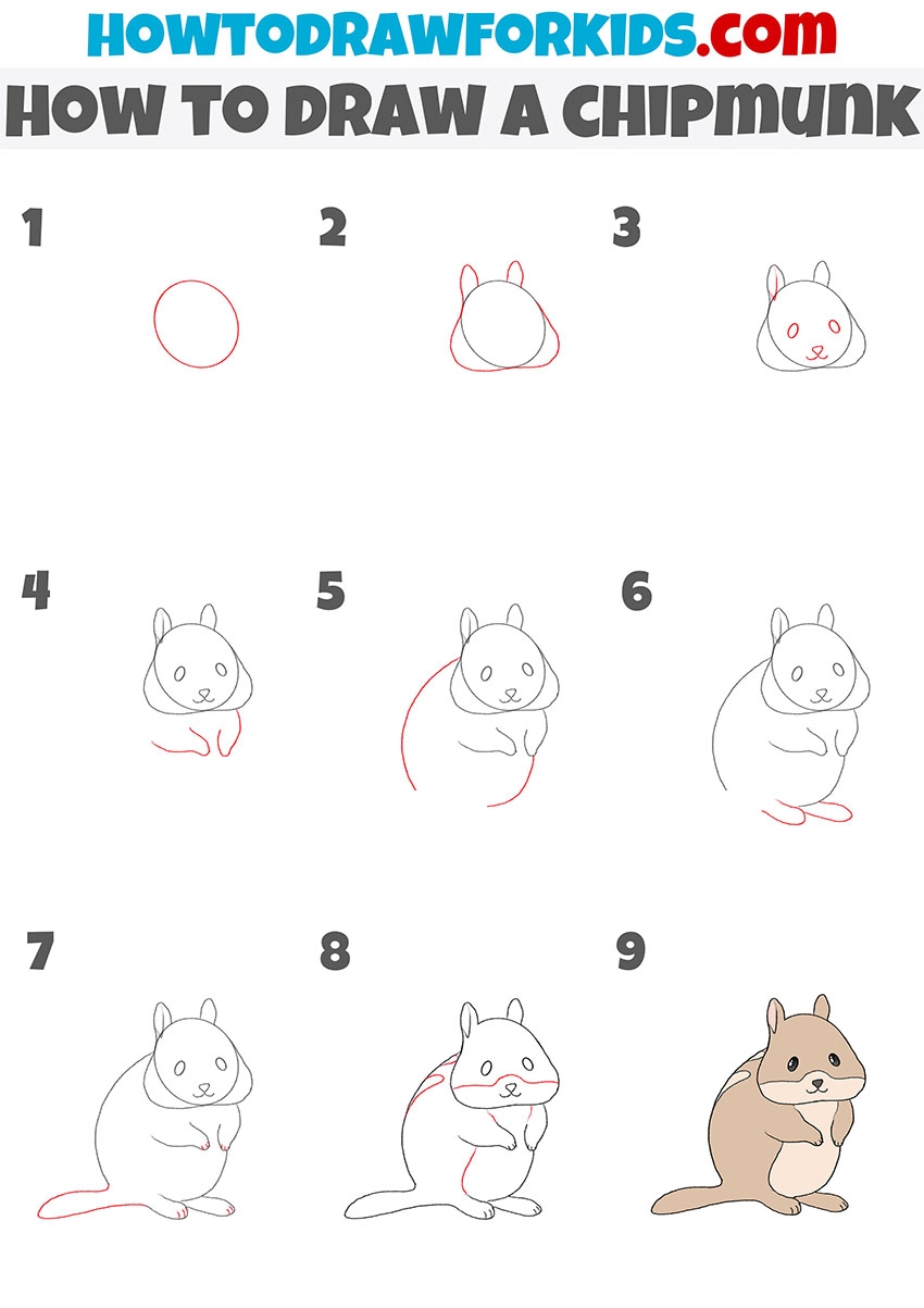 How To Draw A Chipmunk Easy Drawing Tutorial For Kids