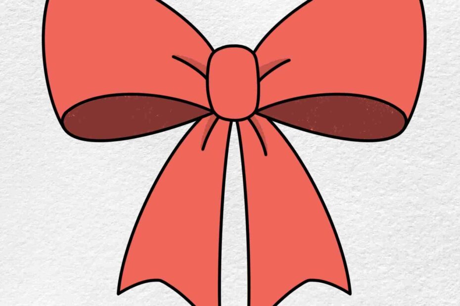 How To Draw A Christmas Bow HelloArtsy