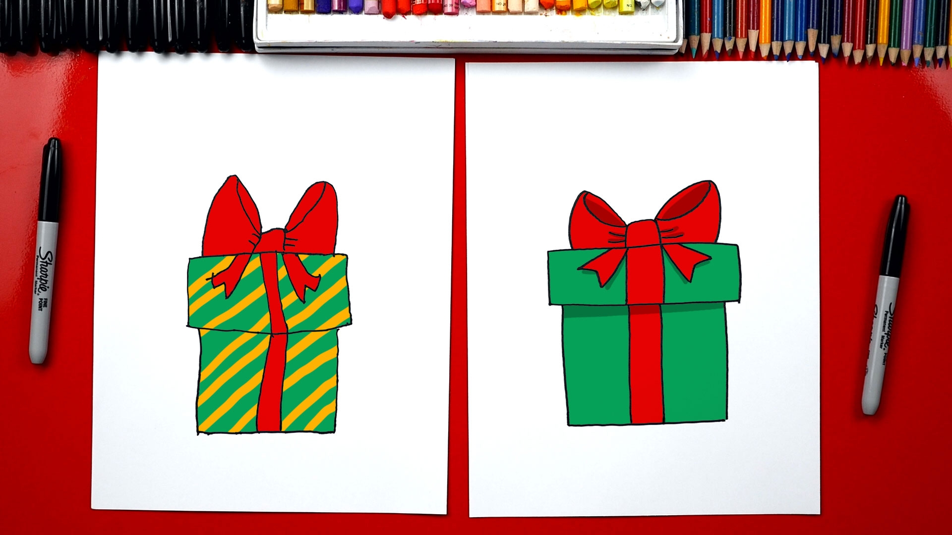 christmas present drawing