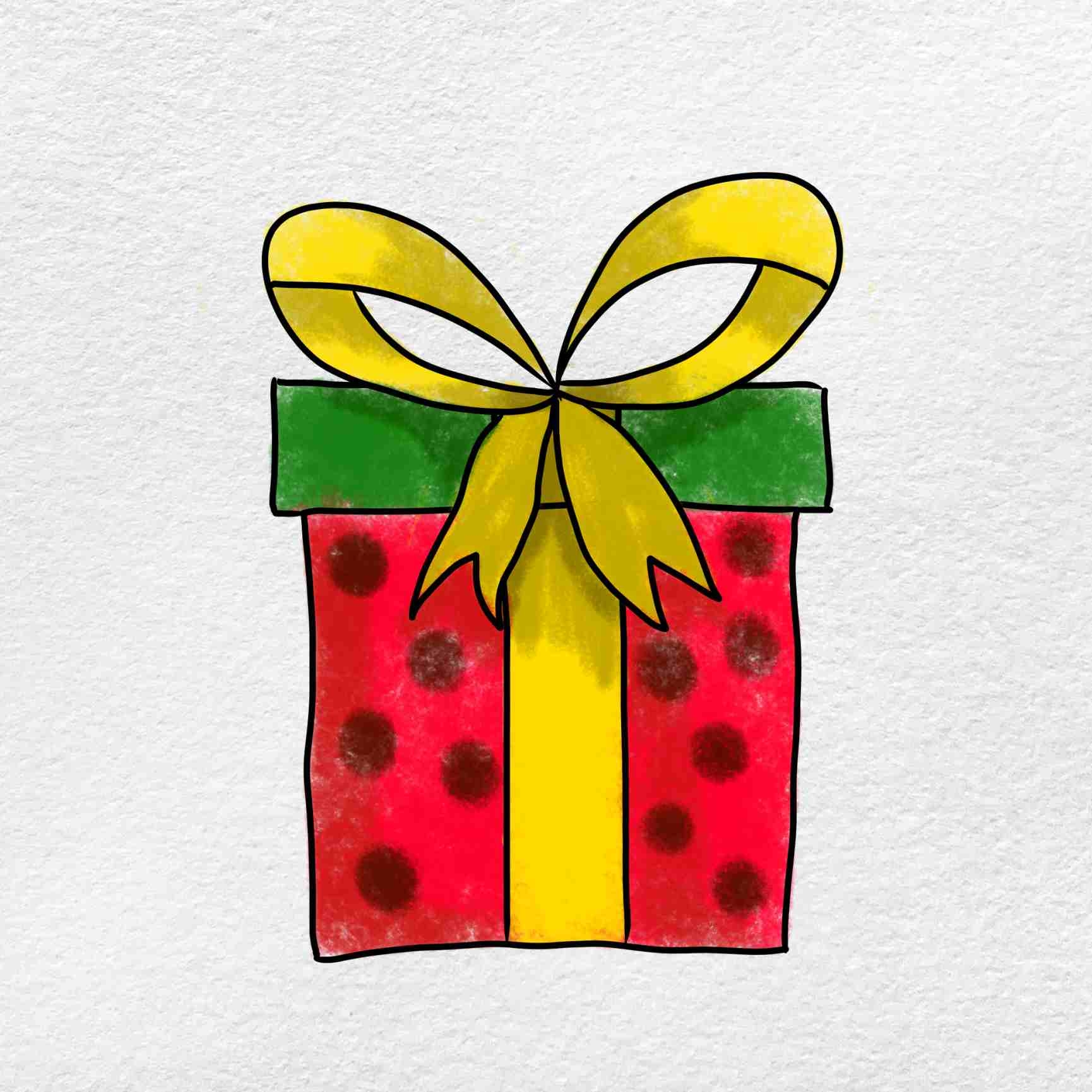 How To Draw A Christmas Present HelloArtsy