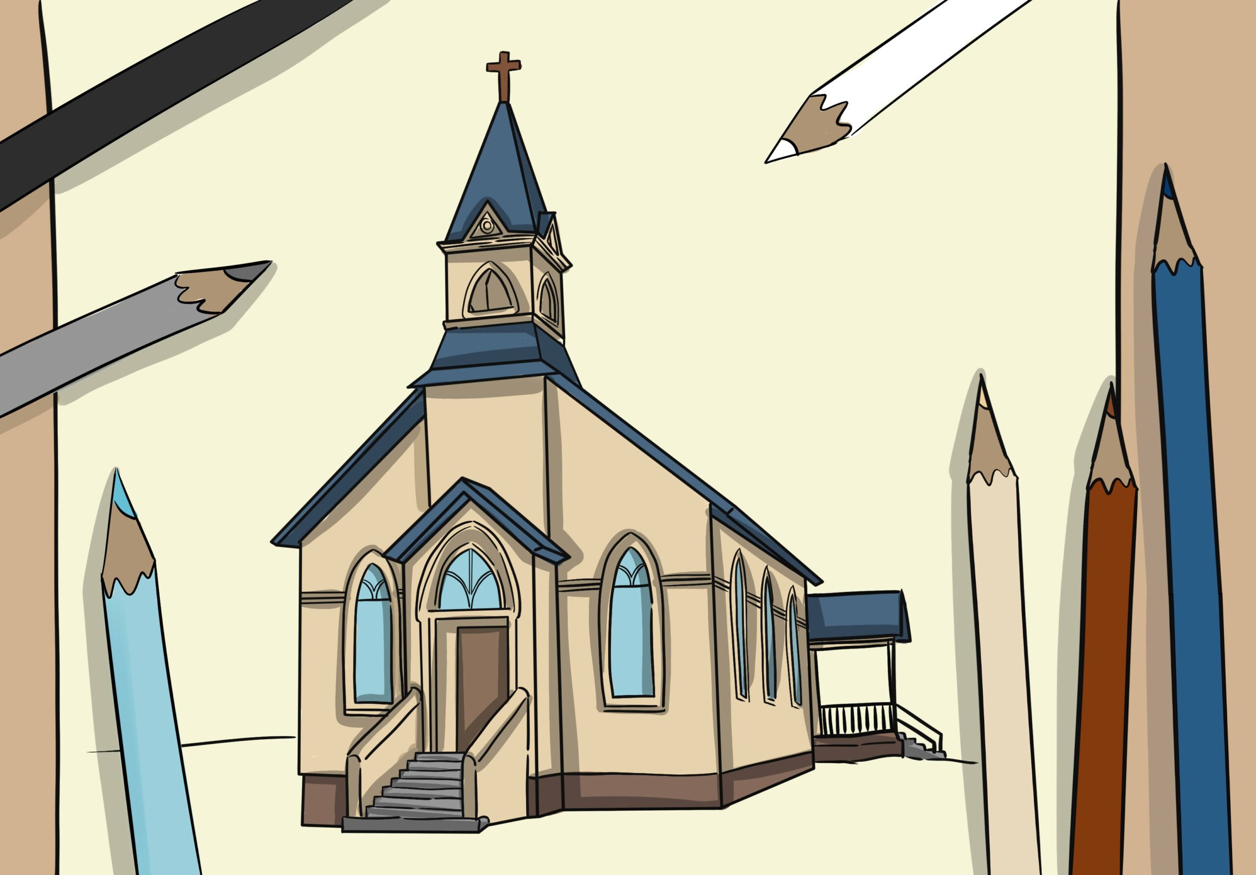 church drawing