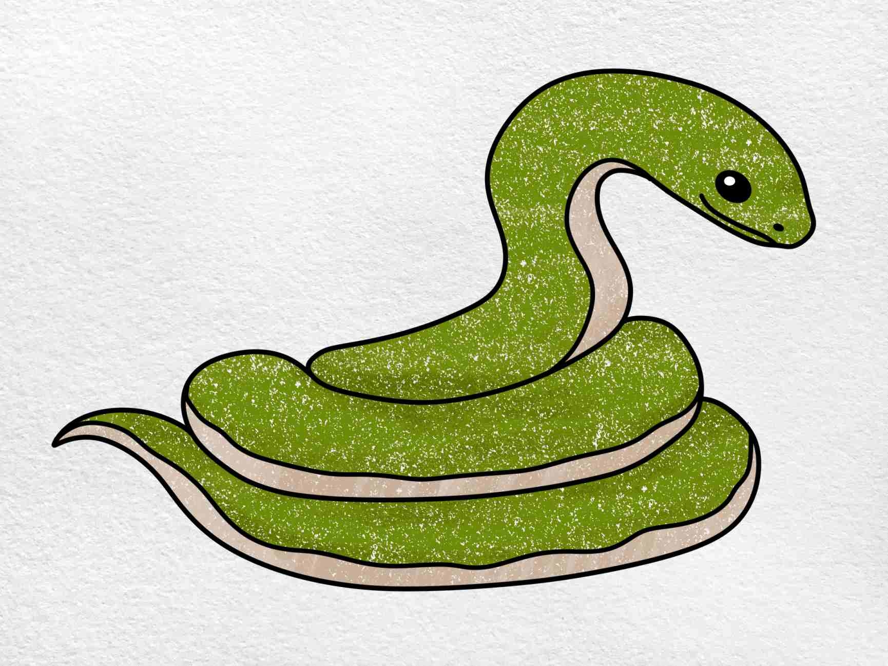 How To Draw A Coiled Snake HelloArtsy