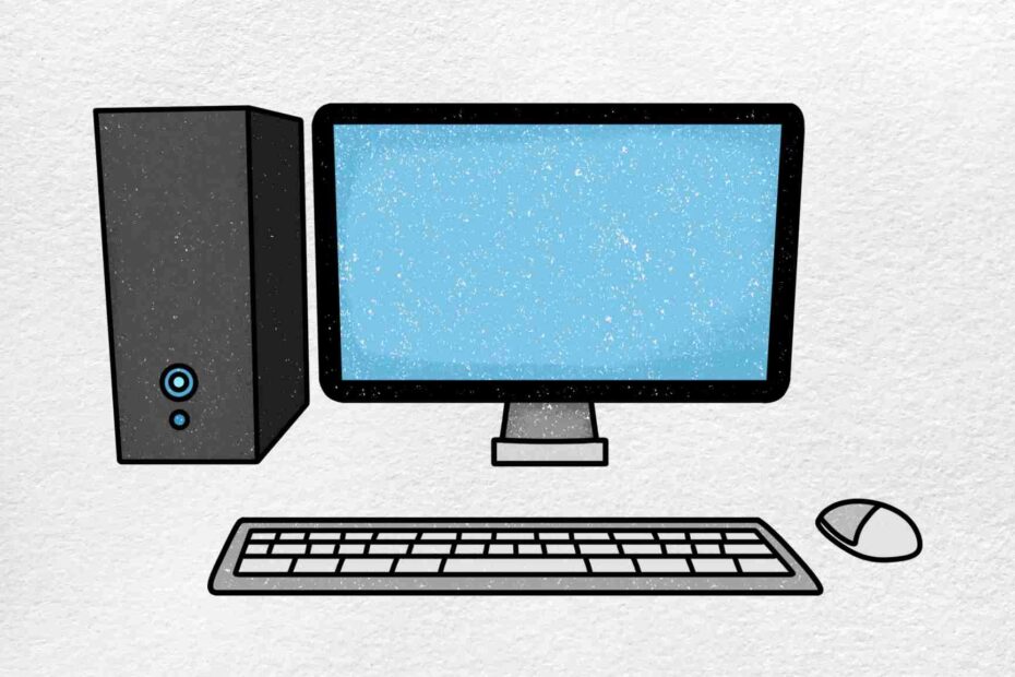How To Draw A Computer HelloArtsy
