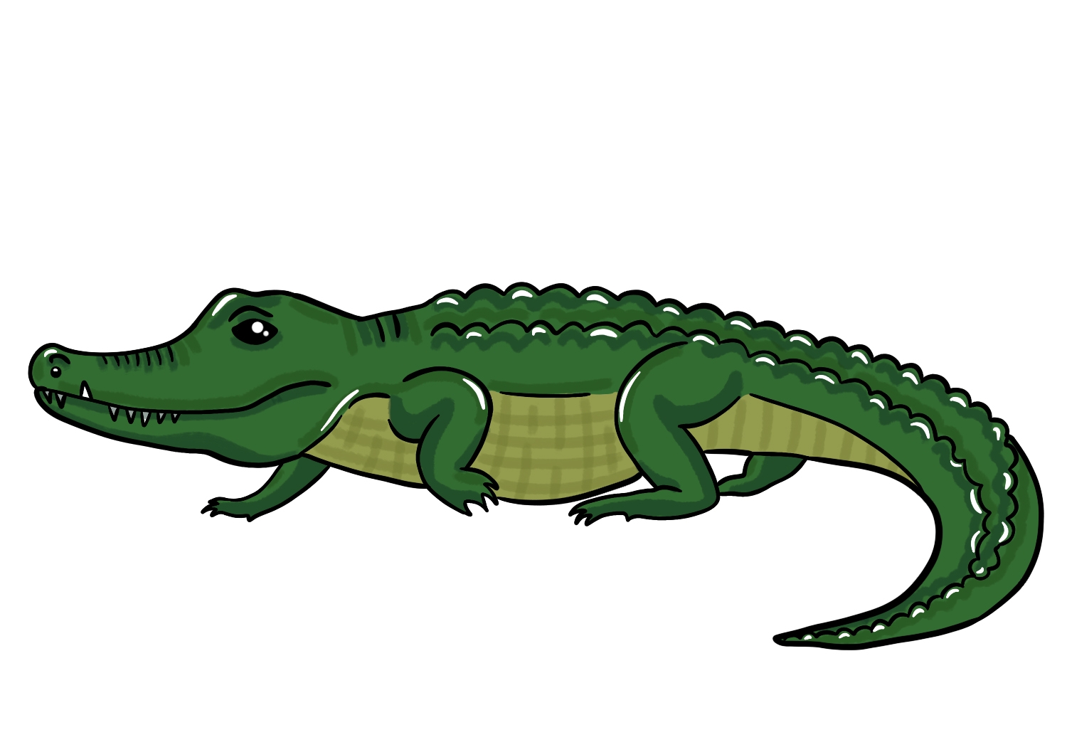 How To Draw A Crocodile Design School