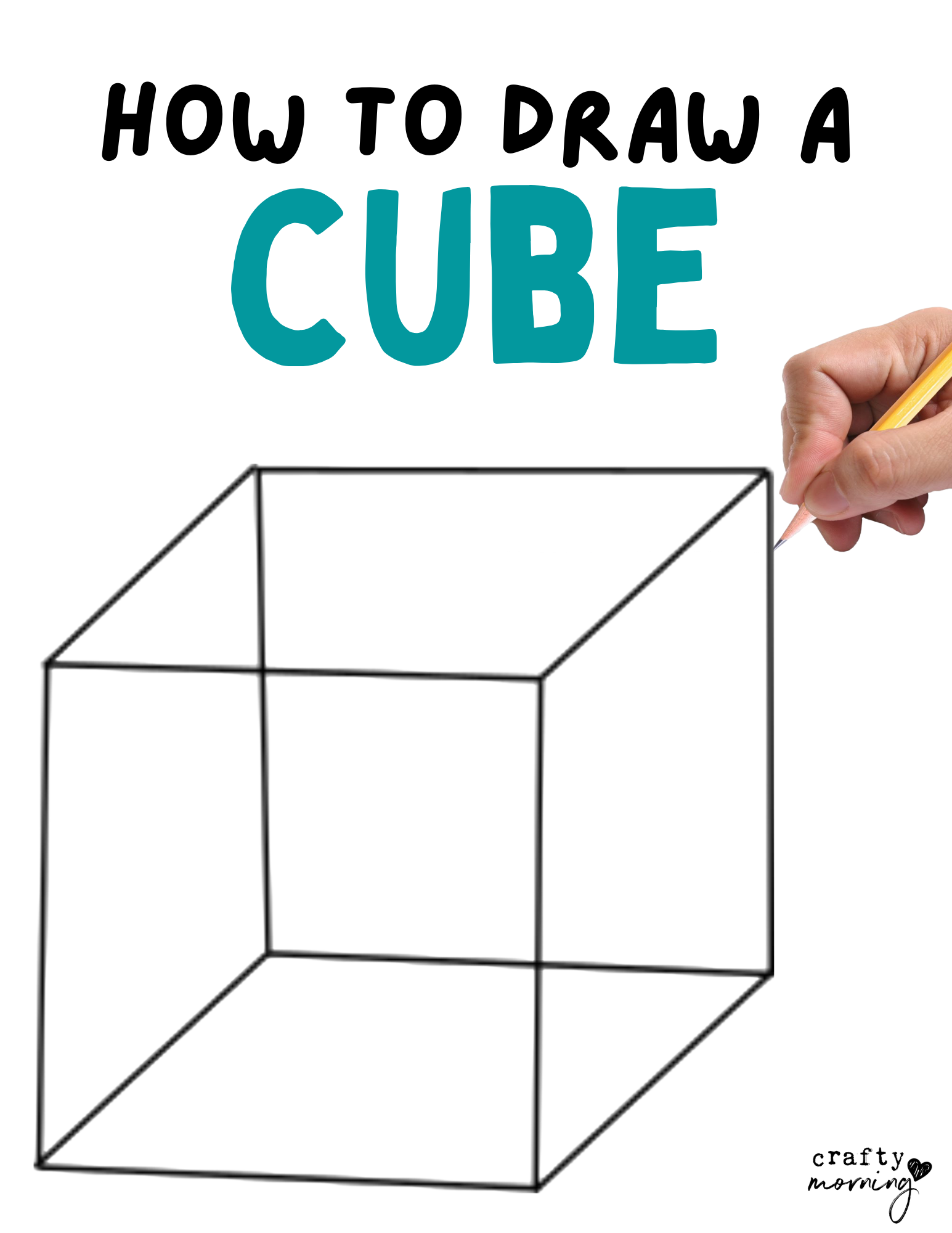 How To Draw A Cube Step By Step Crafty Morning