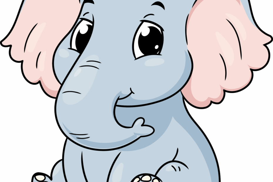 How To Draw A Cute Elephant Really Easy Drawing Tutorial