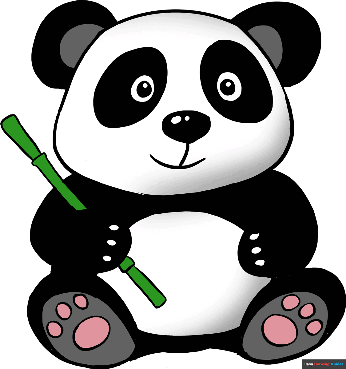 How To Draw A Cute Panda In A Few Easy Steps Easy Drawing Guides
