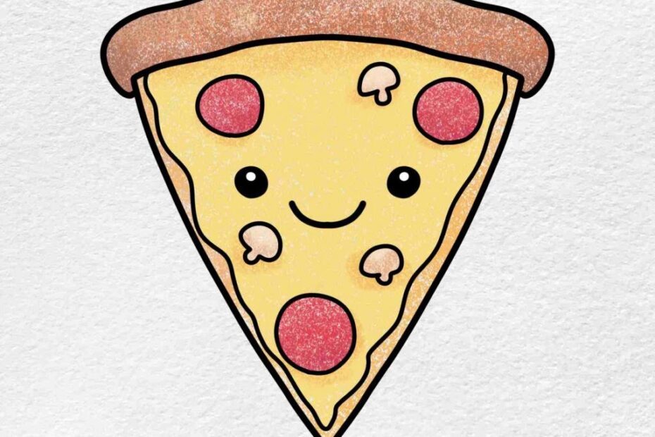 How To Draw A Cute Pizza HelloArtsy