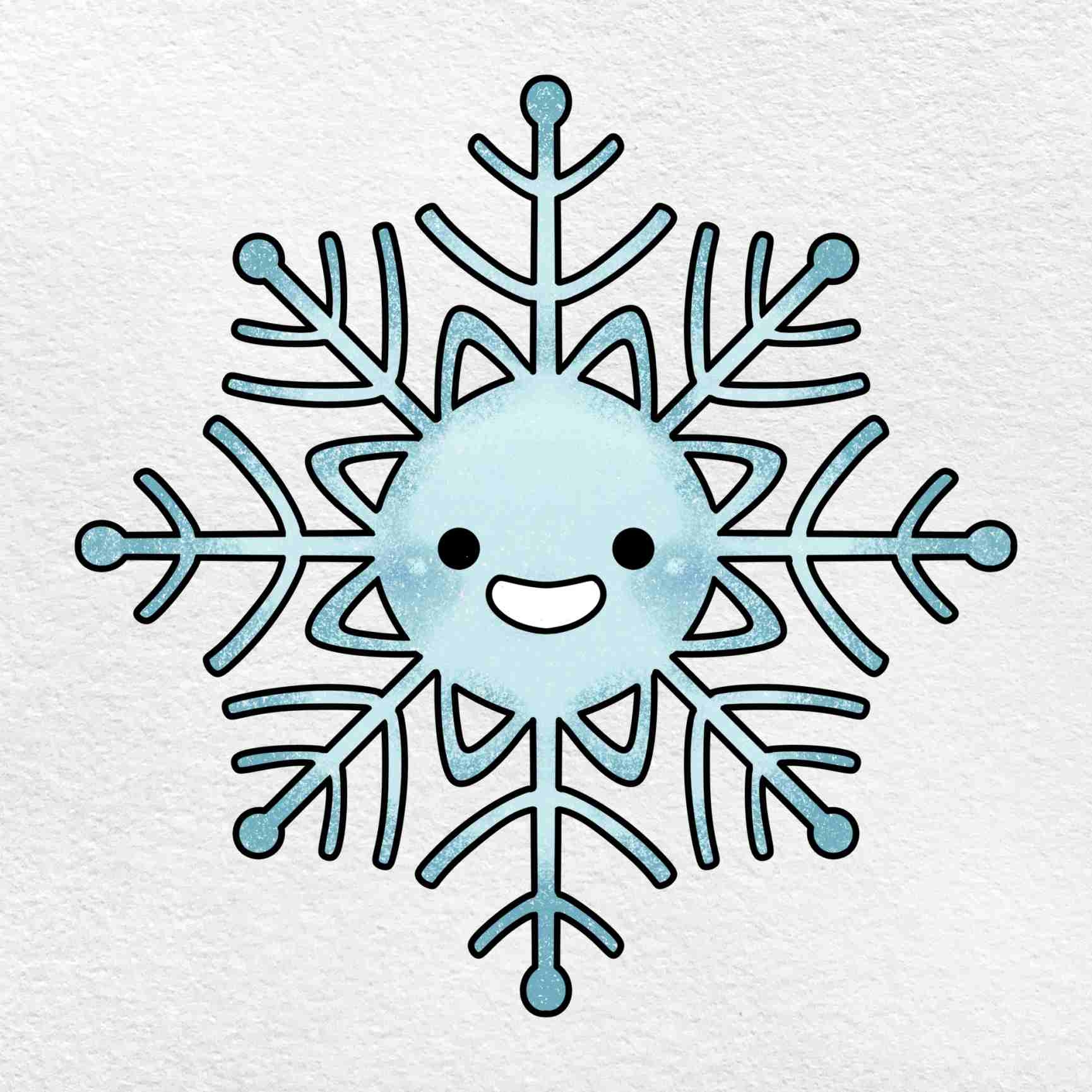 how to draw a snowflake