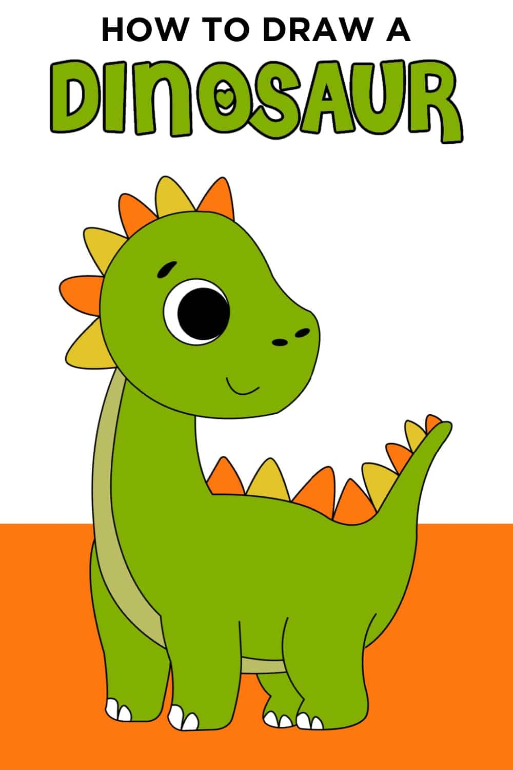 How To Draw A Dinosaur For Kids Made With HAPPY