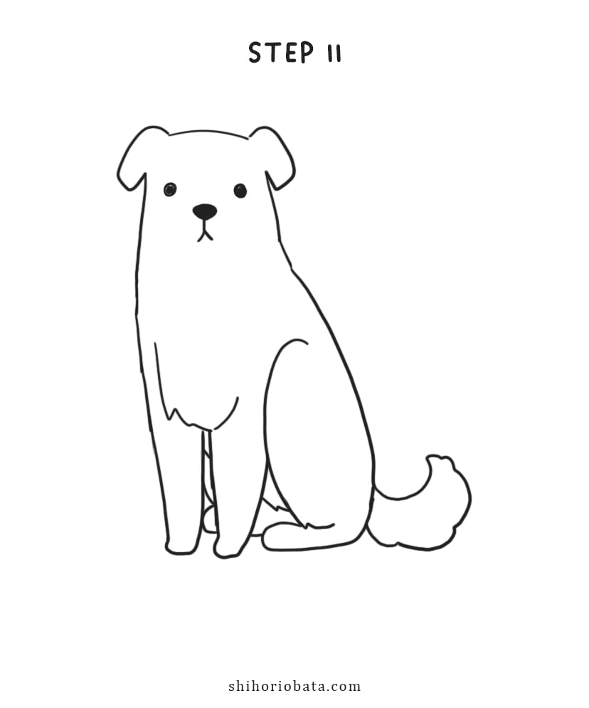 dog draw simple
