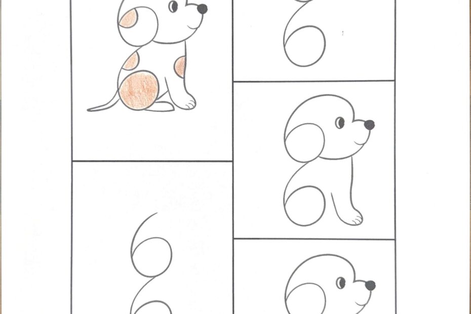 How To Draw A Dog Using Numbers Free Template