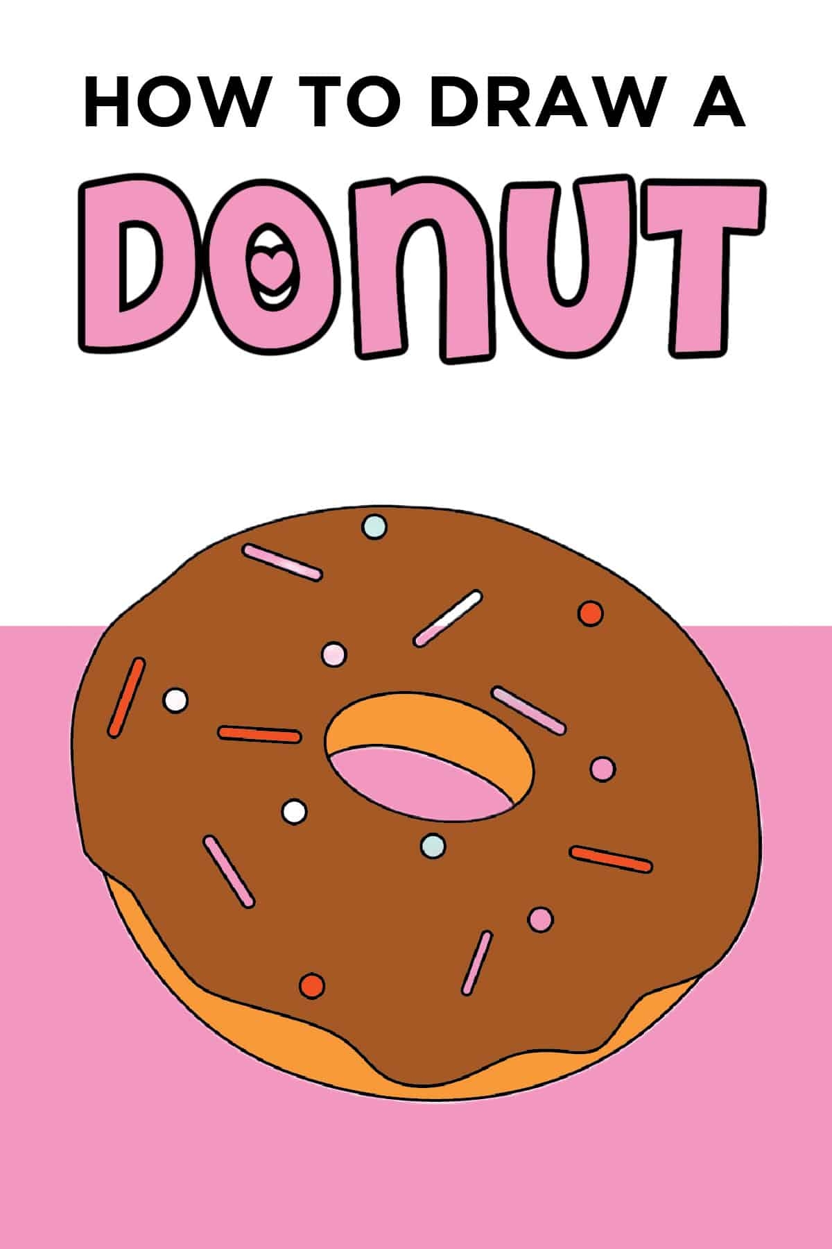 How To Draw A Donut Easy Step By Step Tutorial Made With HAPPY