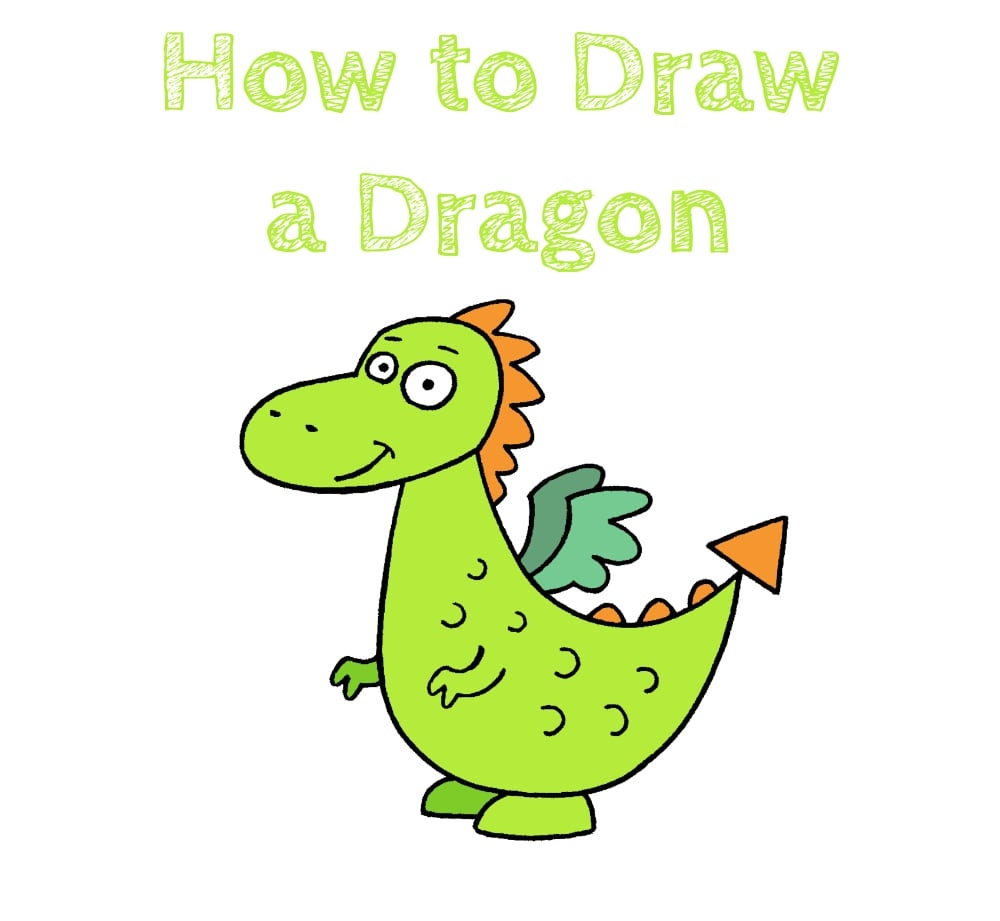 How To Draw A Dragon For Kids How To Draw Easy
