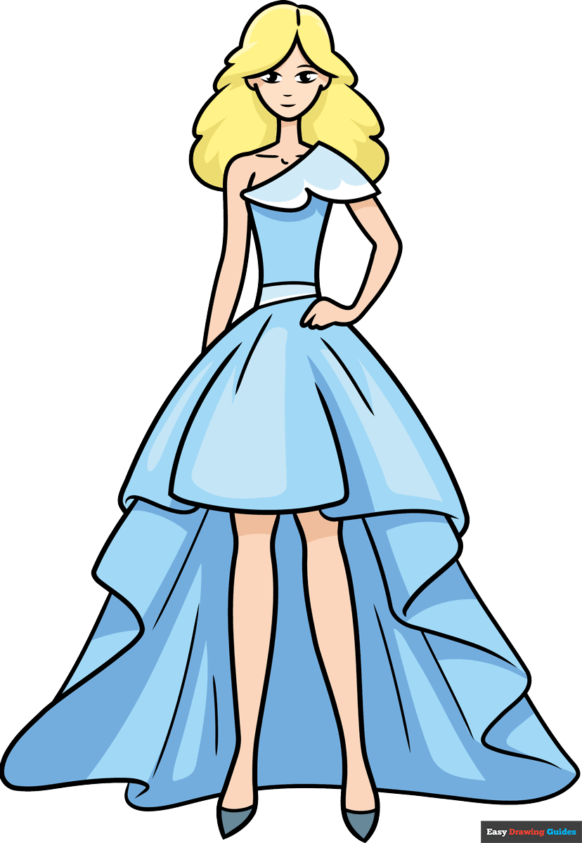 how to draw a dress