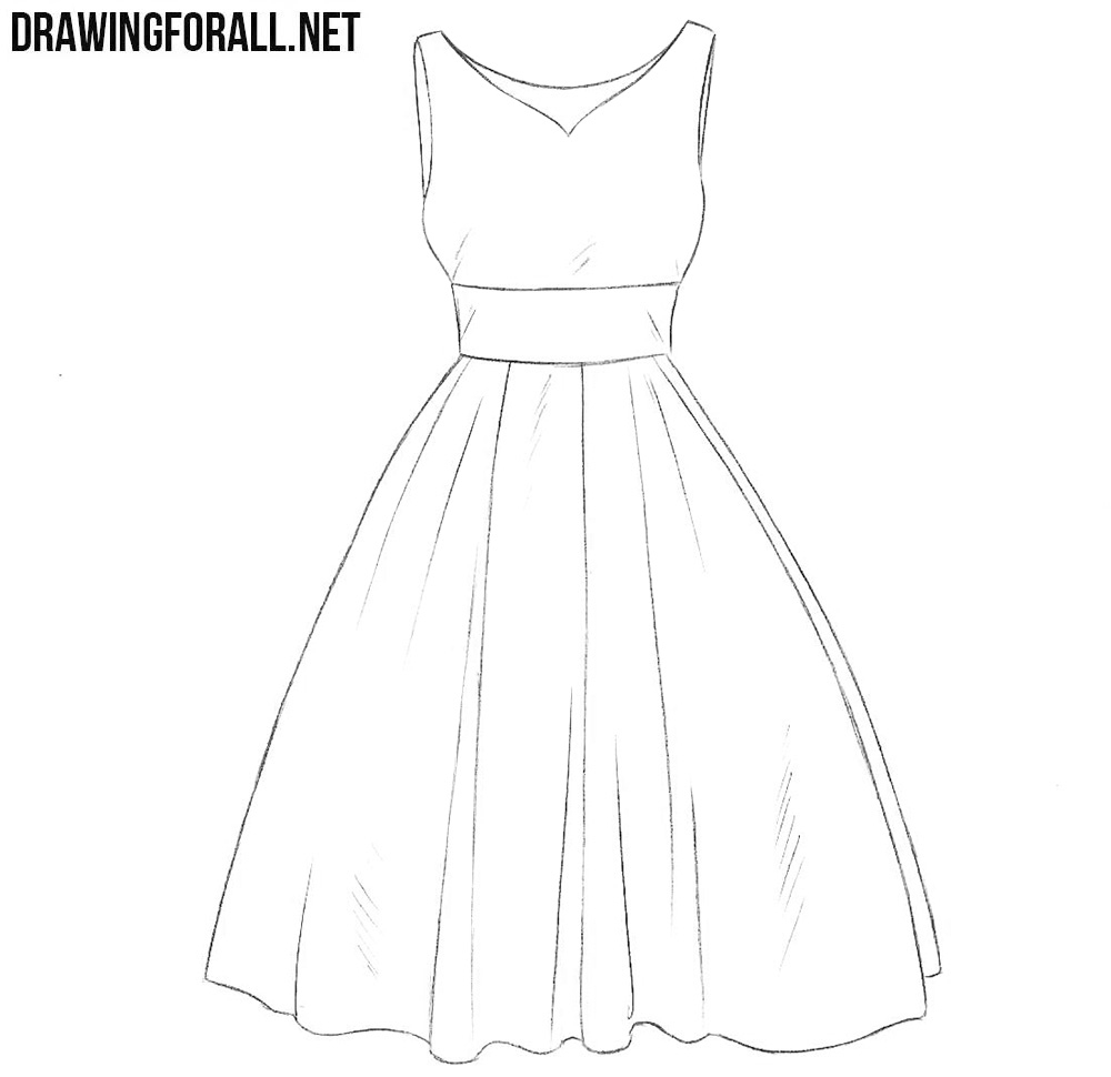 How To Draw A Dress Step By Step For Beginners