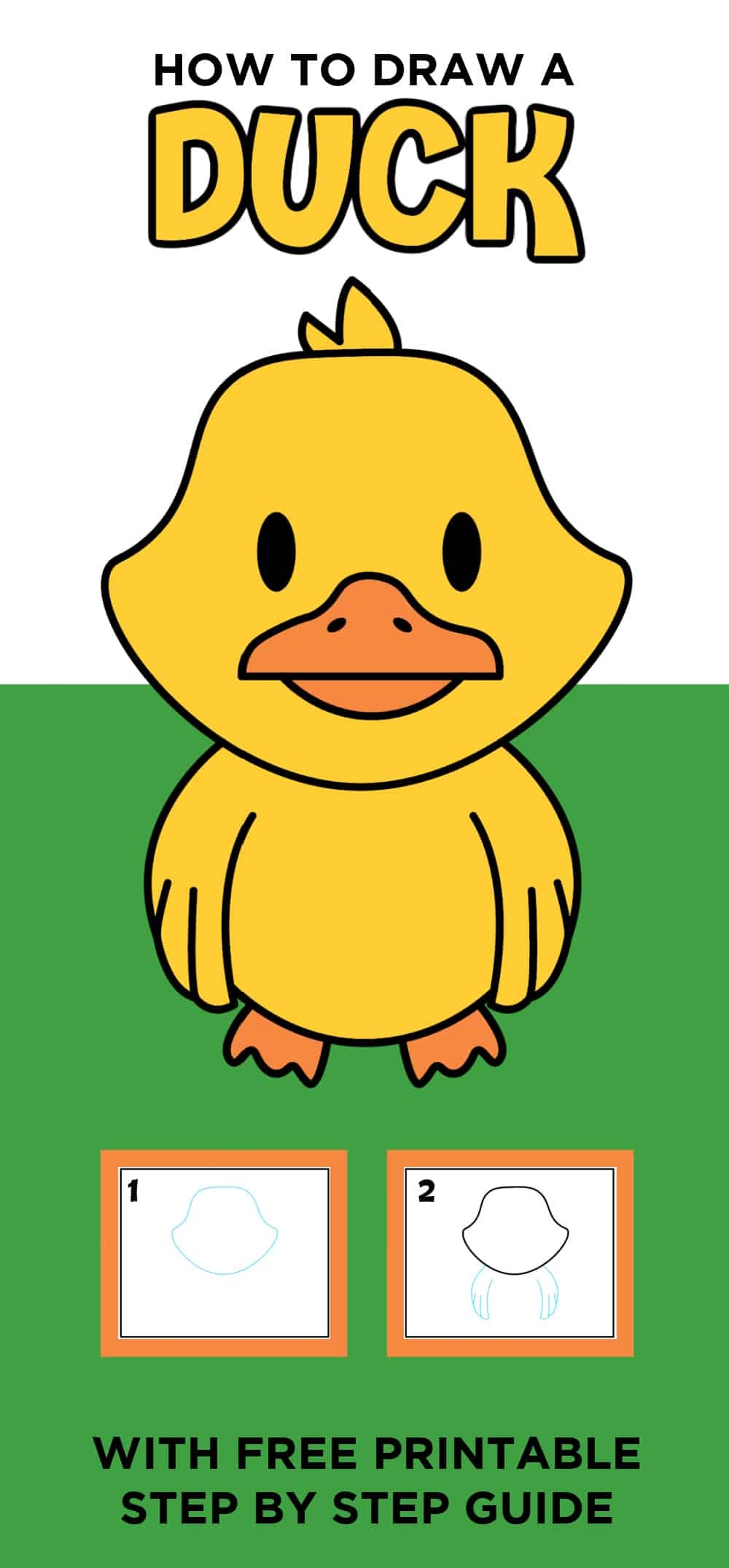 How To Draw A Duck Easy Step By Step Tutorial Made With HAPPY