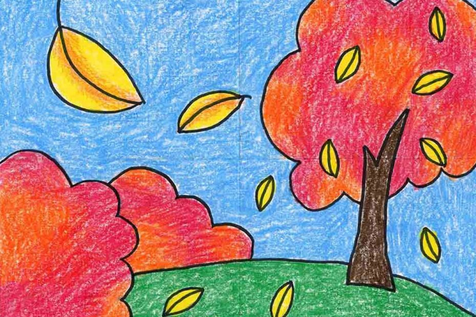 How To Draw A Fall Tree Easy Autumn Tree Drawing Tutorial For Kids