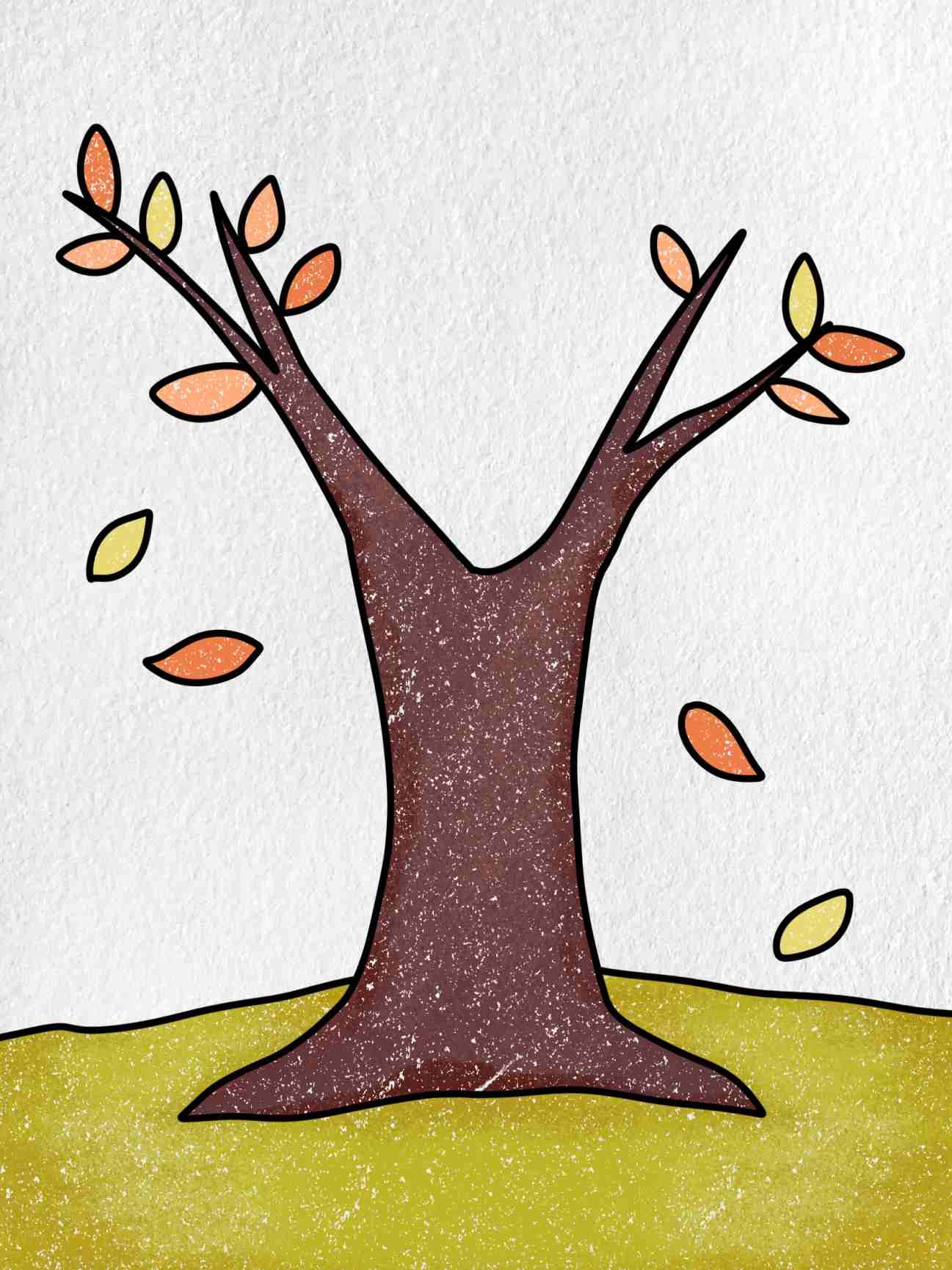 How To Draw A Fall Tree HelloArtsy