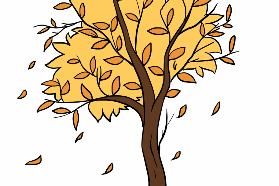 How To Draw A Fall Tree Really Easy Drawing Tutorial