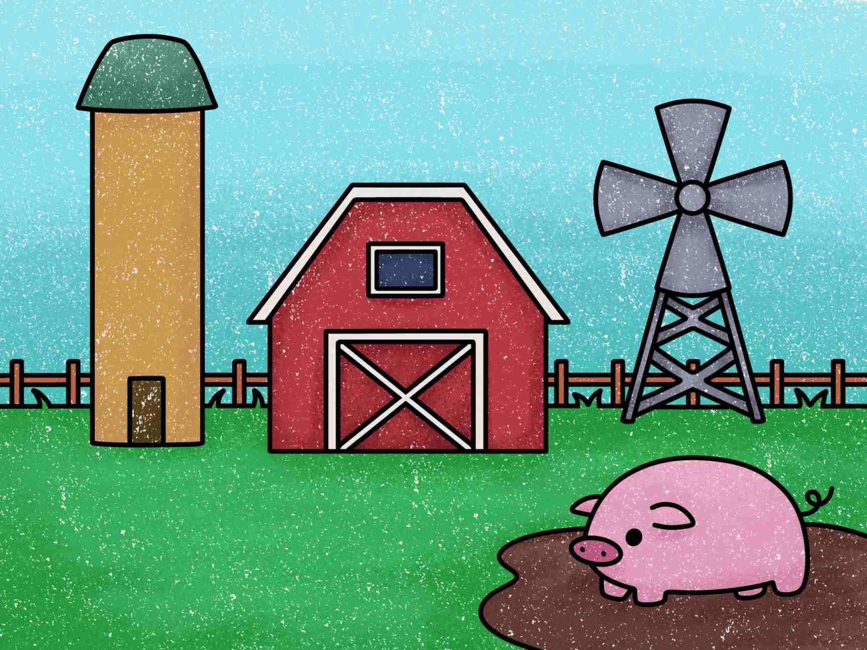 How To Draw A Farm HelloArtsy