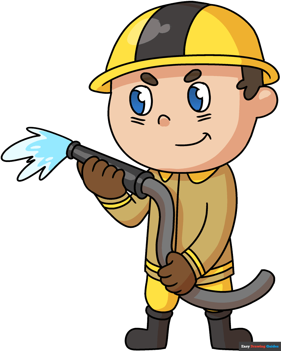 firefighter drawing