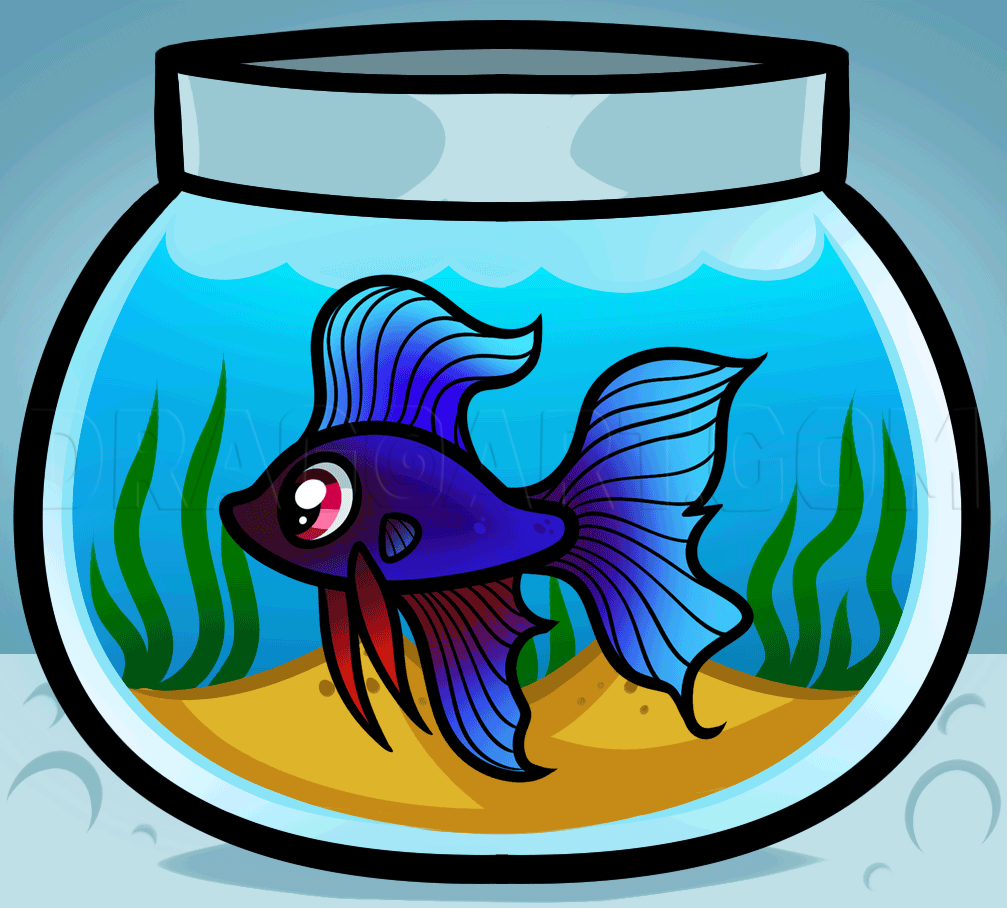 How To Draw A Fish Tank Drawing Step By Step By Dawn DragoArt