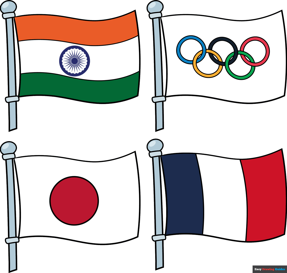 how to draw a flag