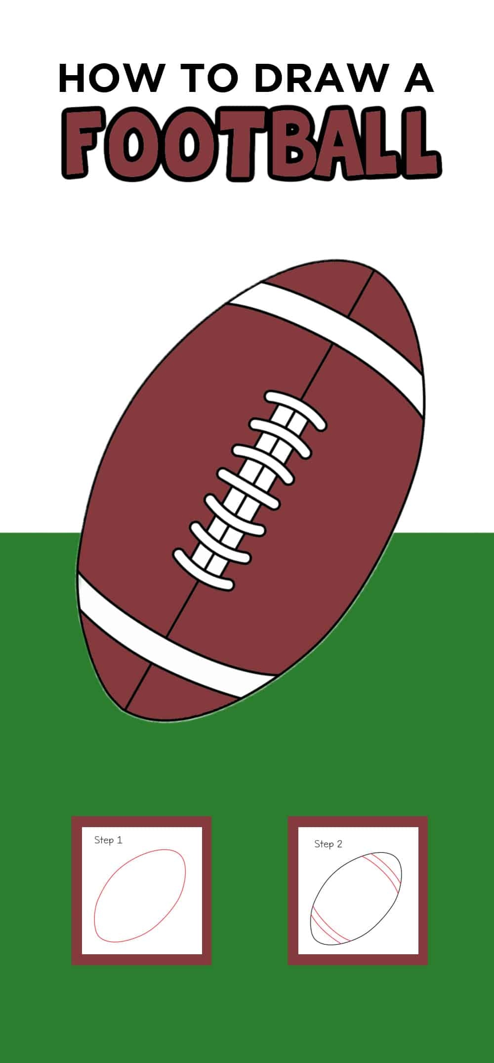 How To Draw A Football Easy Step By Step Guide Made With HAPPY