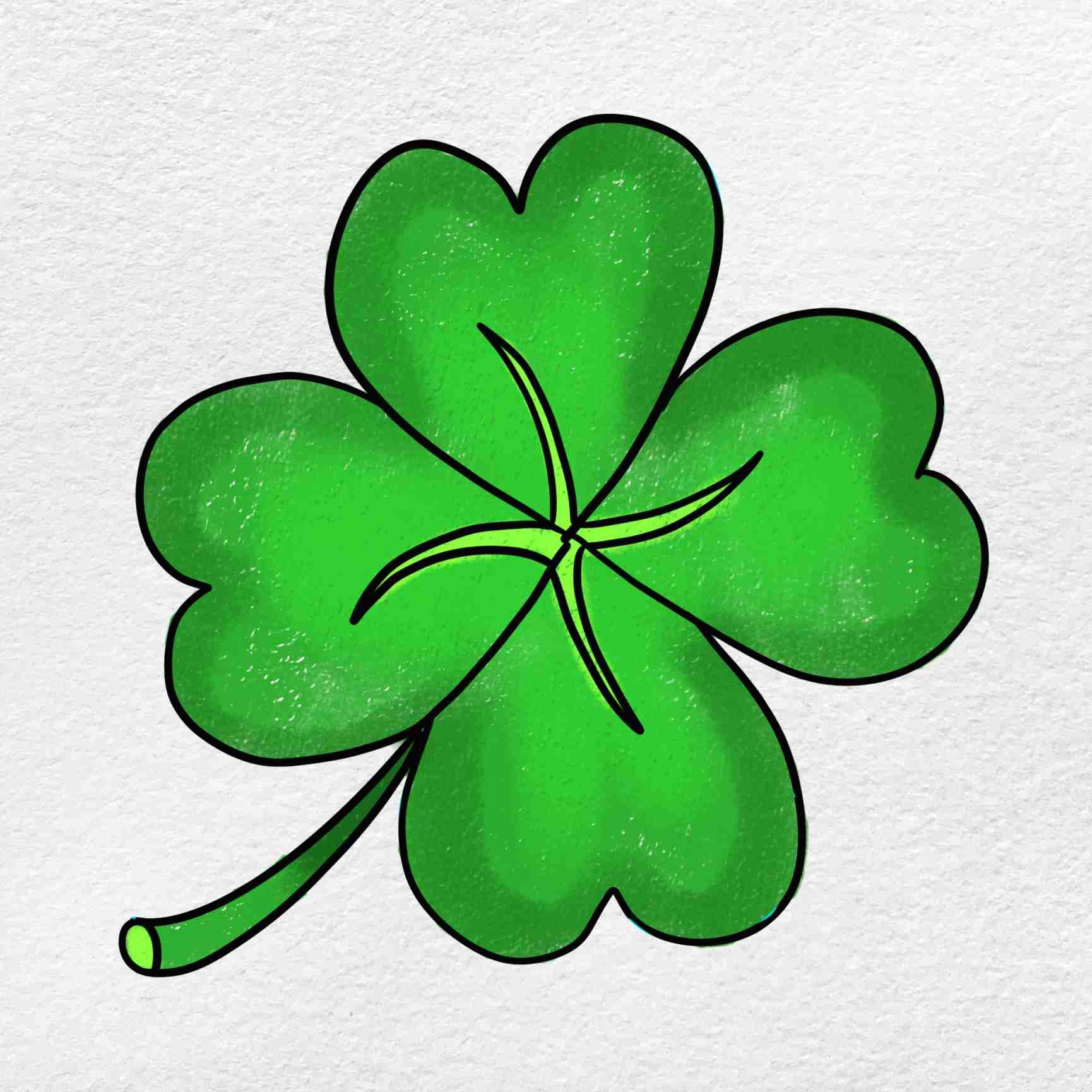 How To Draw A Four Leaf Clover HelloArtsy