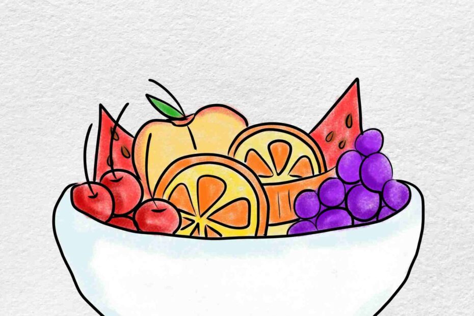 How To Draw A Fruit Bowl HelloArtsy