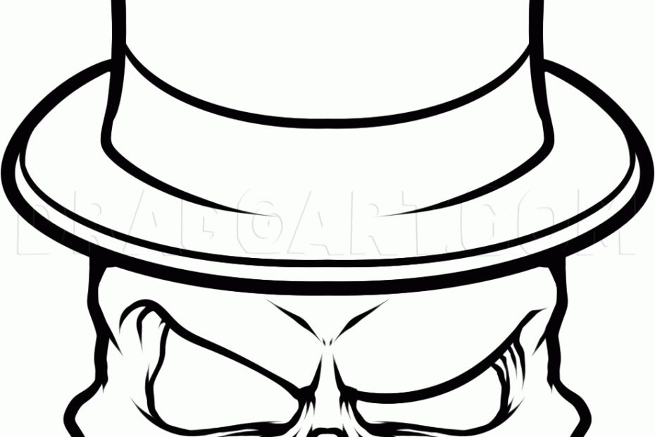 How To Draw A Gentleman Skull Drawing Step By Step By Dawn DragoArt