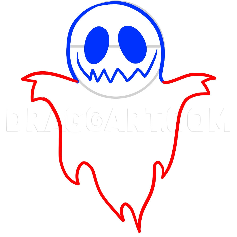 how draw a ghost