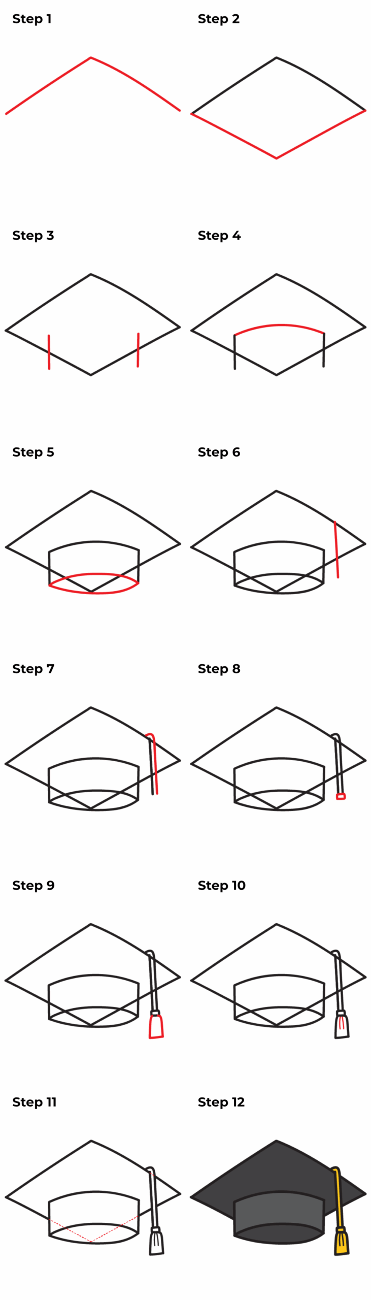 how to draw a cap