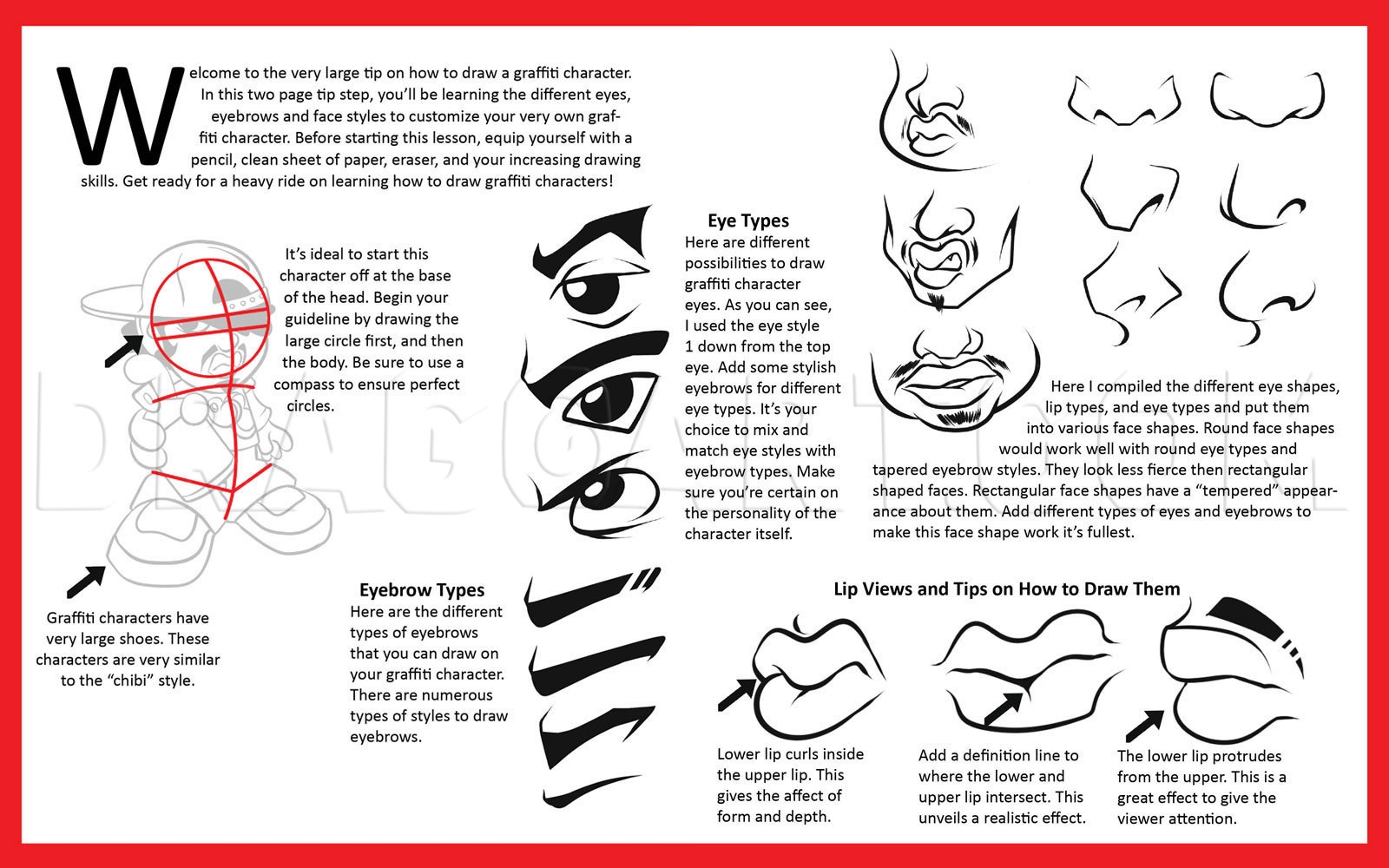 How To Draw A Graffiti Character Drawing Step By Step By Dawn DragoArt