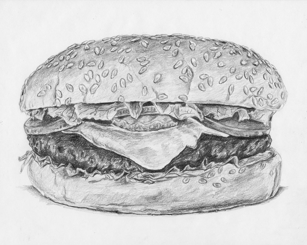 How To Draw A Hamburger With A Tempting Look Let s Draw Today