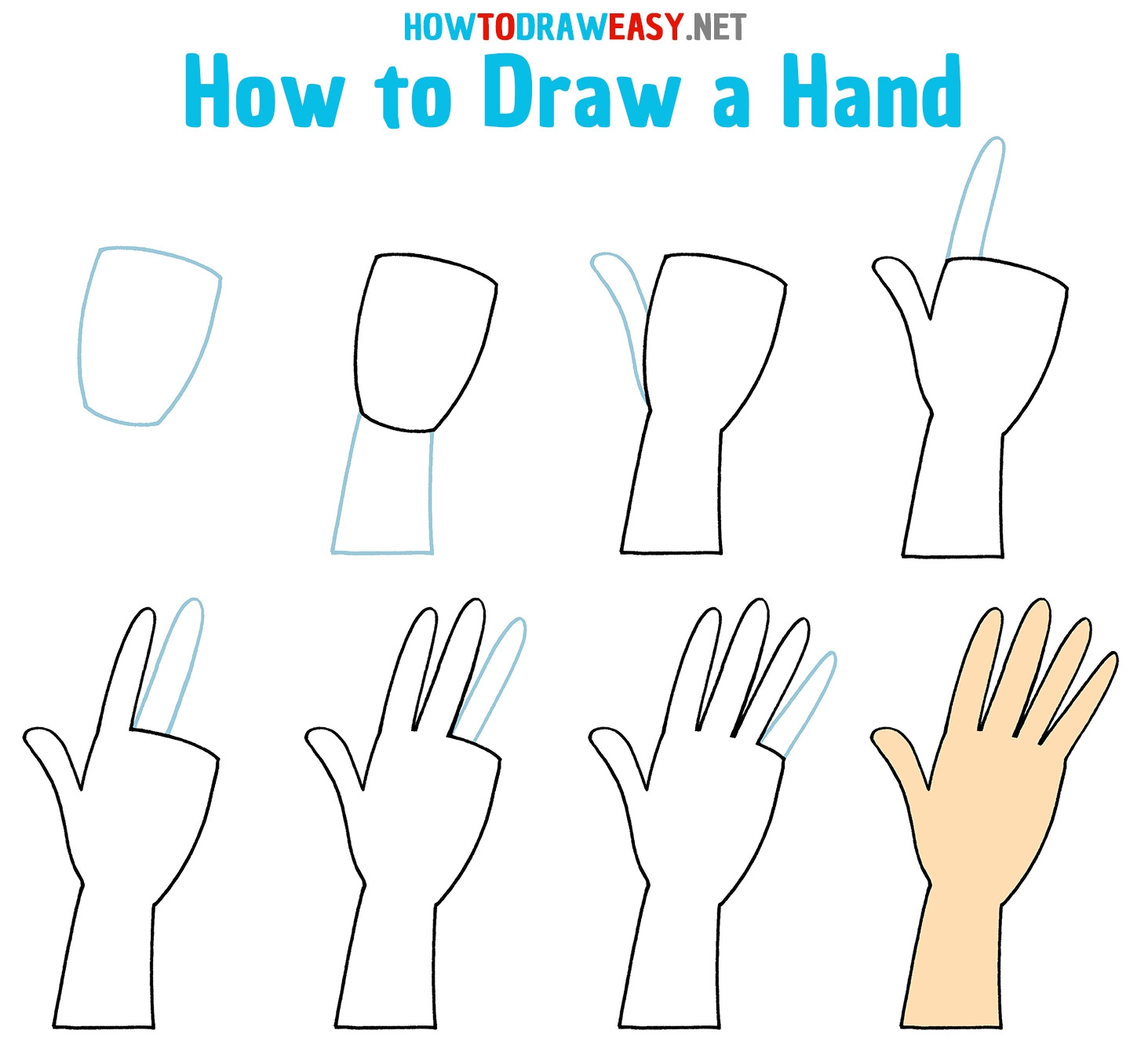 how to drawing a hand