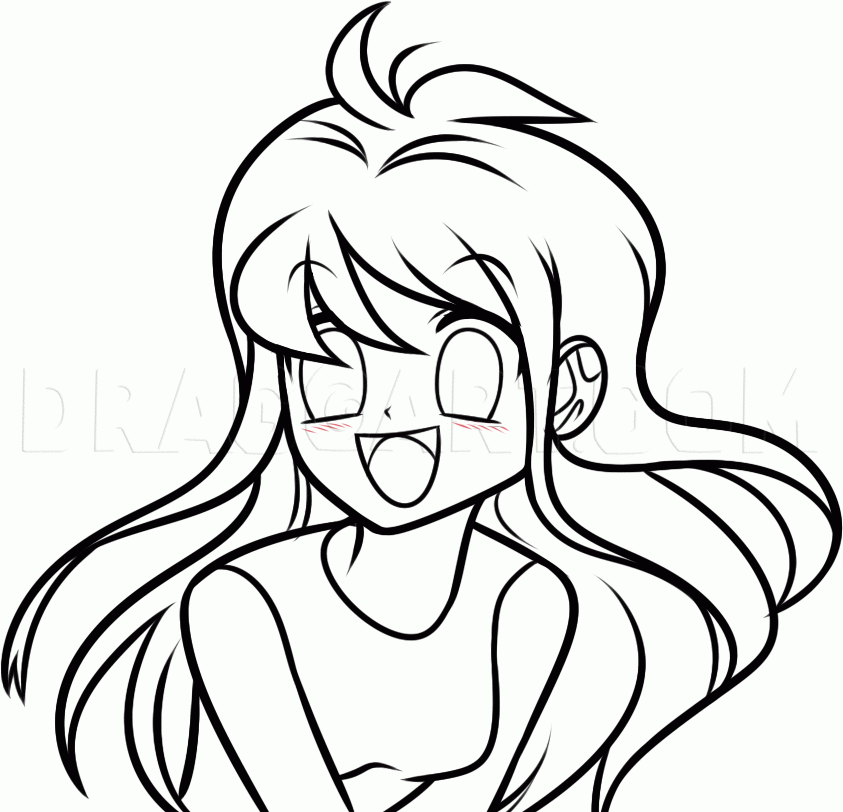 How To Draw A Happy Anime Face Drawing Step By Step By Dawn DragoArt