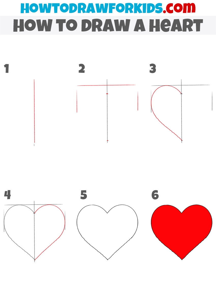 How To Draw A Heart Easy Drawing Tutorial For Kids