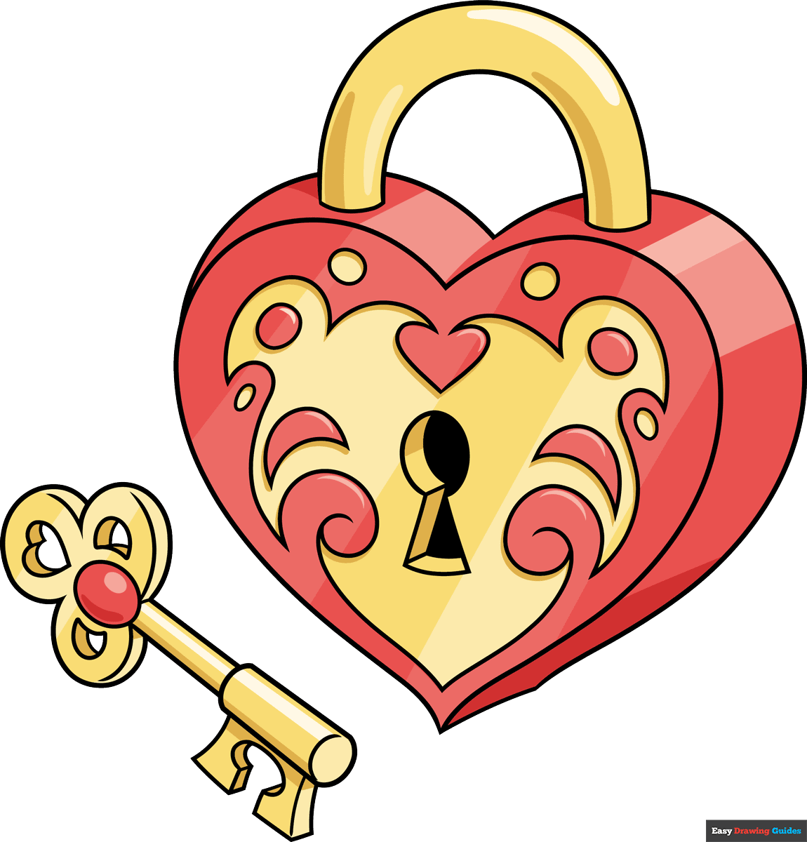 How To Draw A Heart Locket Really Easy Drawing Tutorial