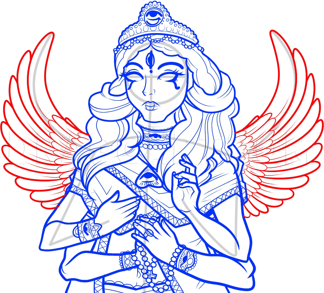 How To Draw A Hindu God Hindu Goddess Drawing Step By Step By Dawn DragoArt