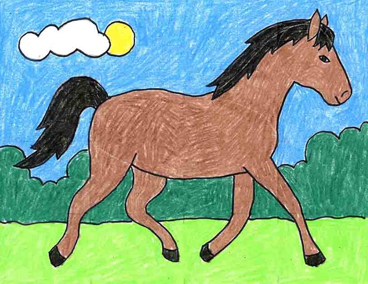 easy drawings of horses