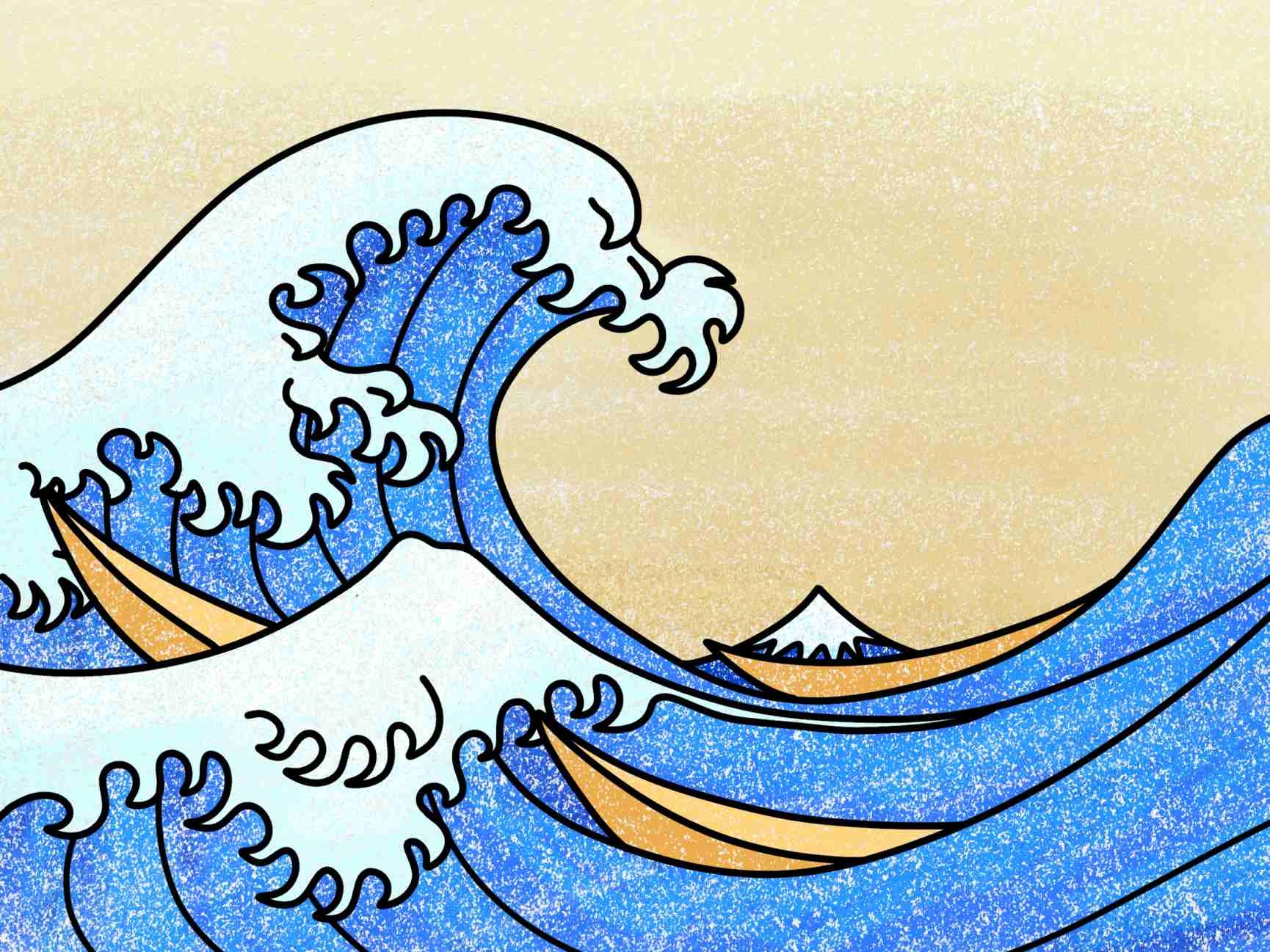 How To Draw A Japanese Wave HelloArtsy
