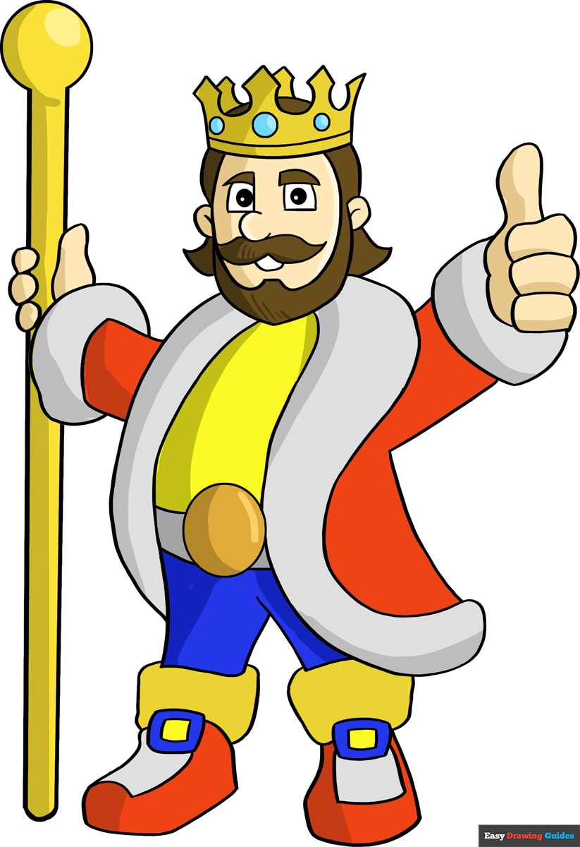 How To Draw A King Really Easy Drawing Tutorial