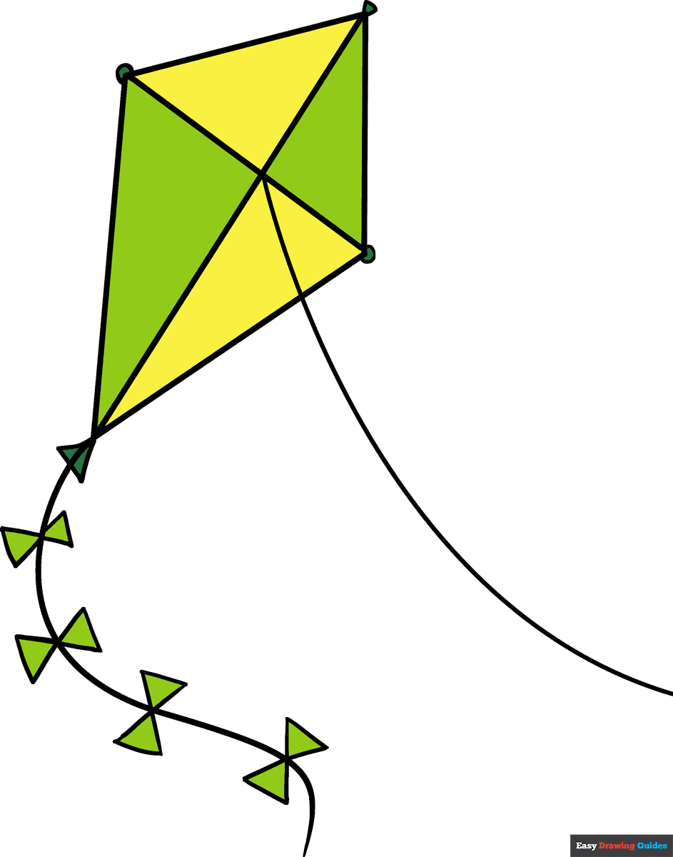 How To Draw A Kite Really Easy Drawing Tutorial