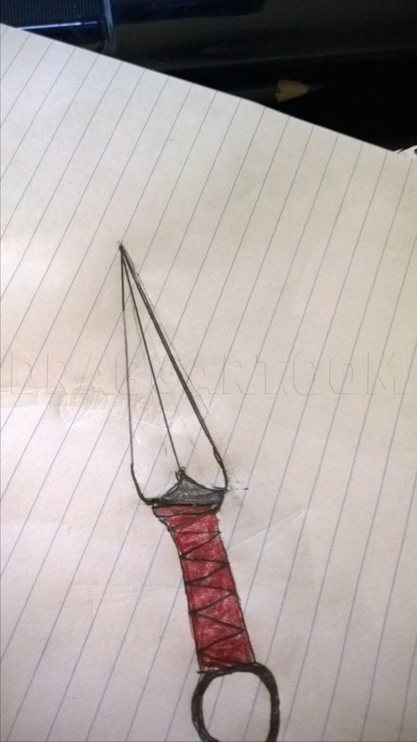 how to draw a knife