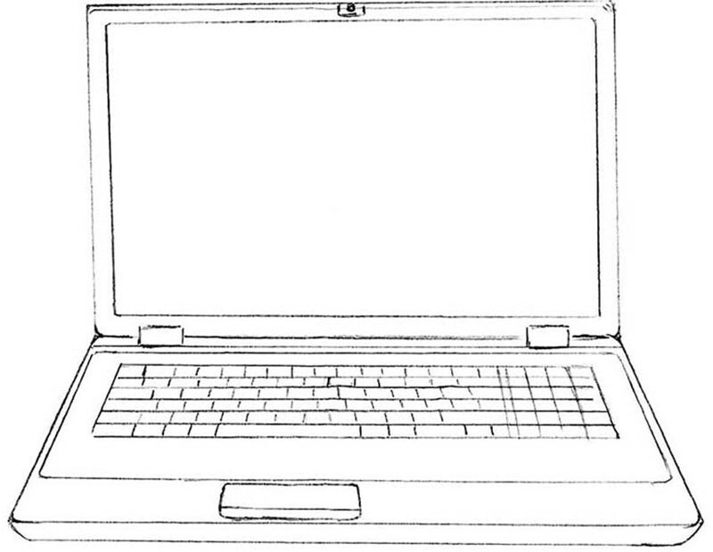 How To Draw A Laptop