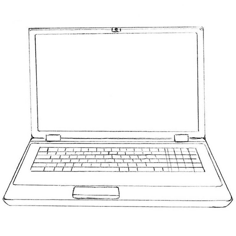 How To Draw A Laptop